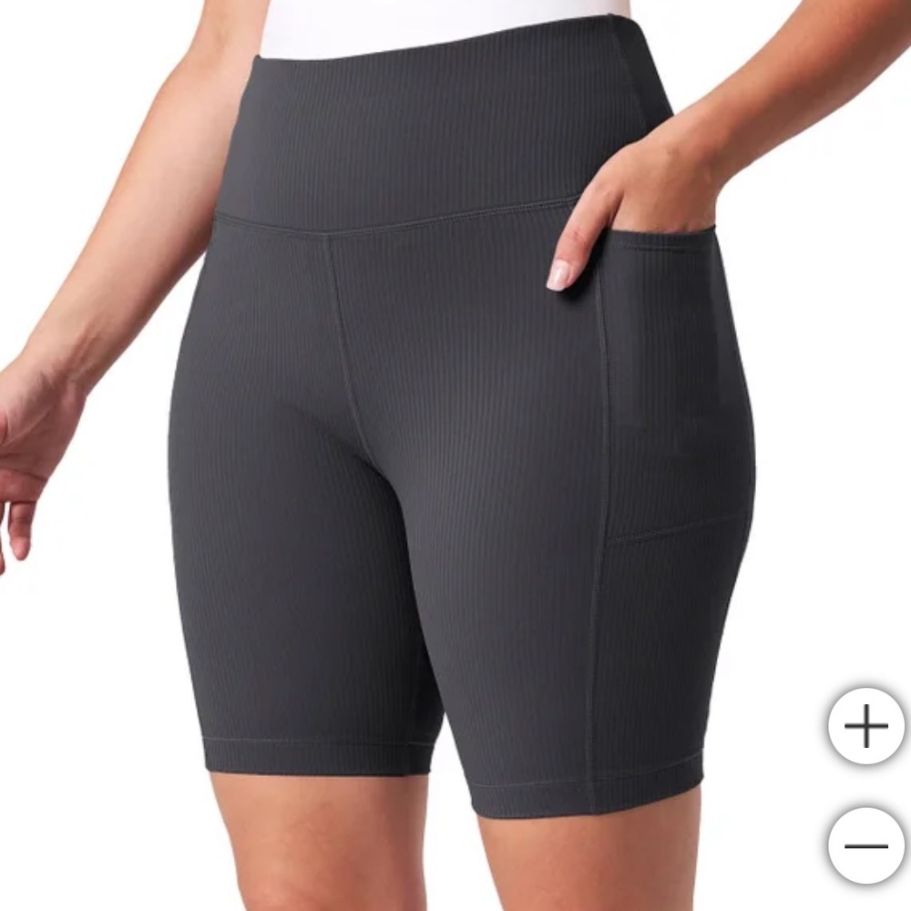 NWT Mondetta Women's Ribbed black Bike Short S M L‎ XL